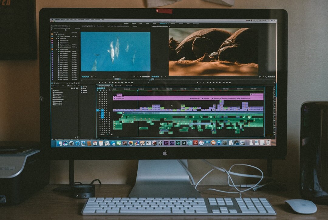 content creator editing video
