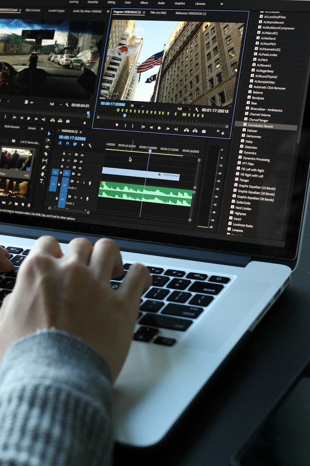 content creator editing video